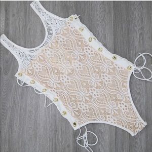 Swim - ❗️SALE ❗️White Lace One Piece Swim - ❗️SALE ❗️White Lace One Piece